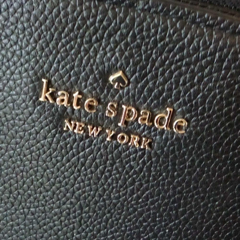 Kate Spade large 3 compartment bag in black pen led leather tote NWT - Picture 4 of 9
